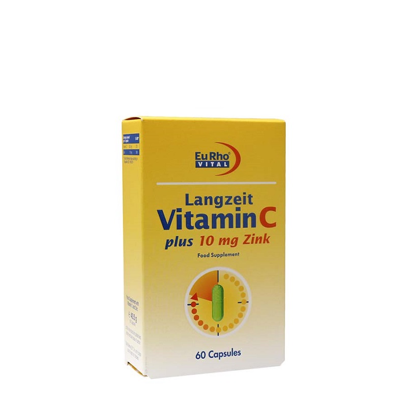 کپسول ویتامین سی + زینک 10 یوروویتال (60 عددی)