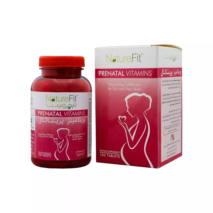 قرص پریناتال ویتامینز مناسب دوران بارداری نیچرفیت (100 عددی)