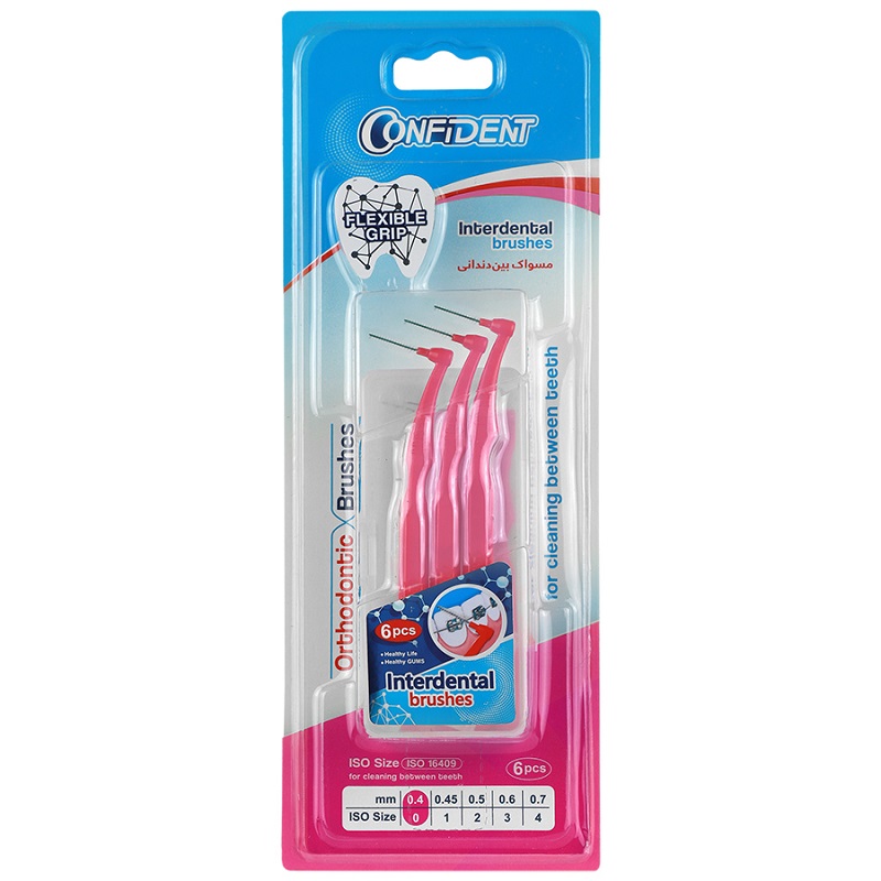 مسواک بین دندانی ارتودنسی ایزو سایز 0 کانفیدنت (6 عددی)