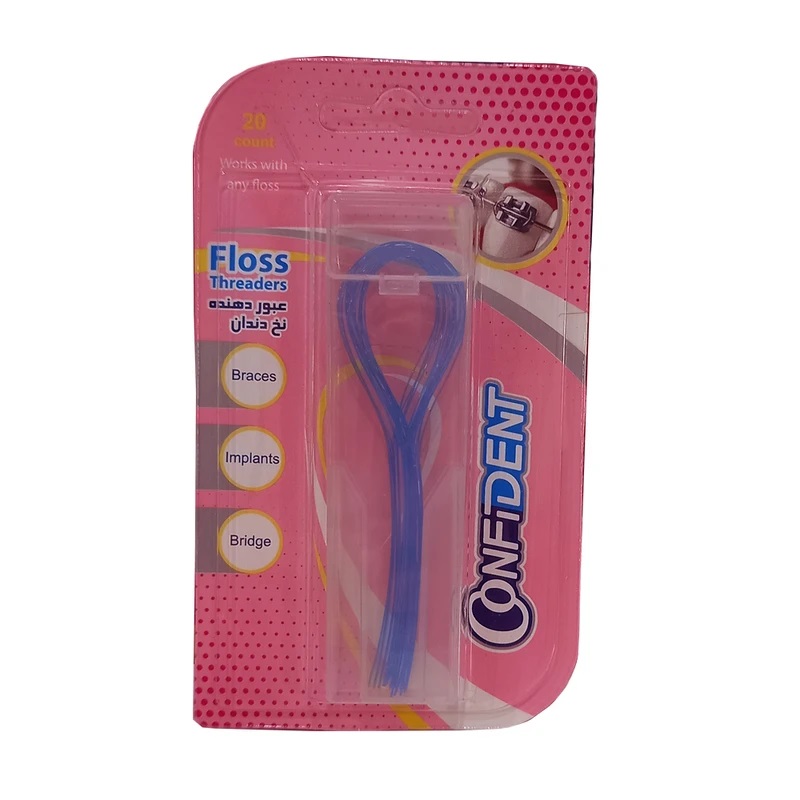 عبور دهنده نخ دندان مناسب دندان های ارتودنسی کانفیدنت (20 عددی)