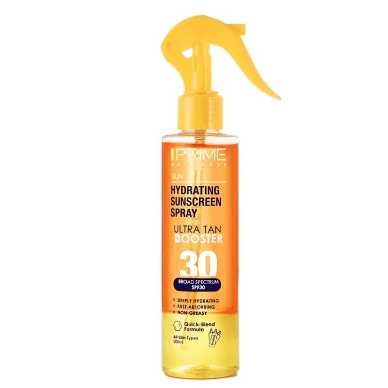 اسپری ضدآفتاب آبرسان دو فاز SPF 30 مناسب انواع پوست پرایم 