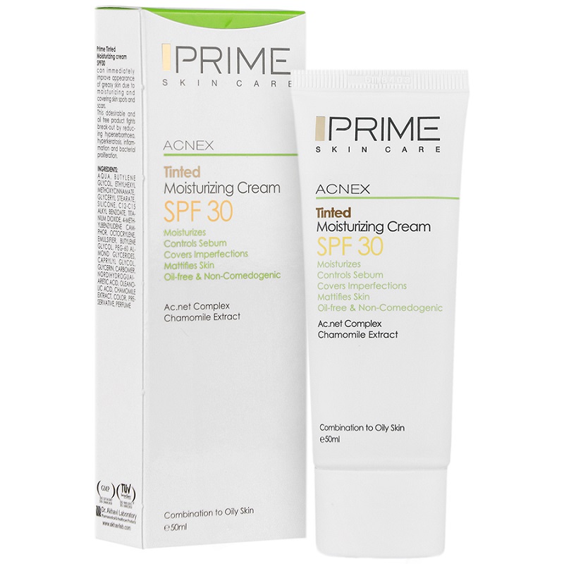 کرم مرطوب‌کننده با SPF30 مناسب پوست مختلط تا چرب پرایم (رنگی)