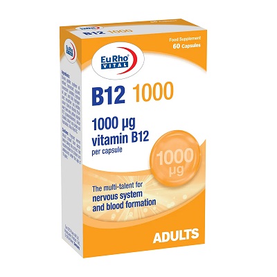 کپسول ژلاتینی ویتامین 12ب 1000 میکروگرم یوروویتال (60 عددی)