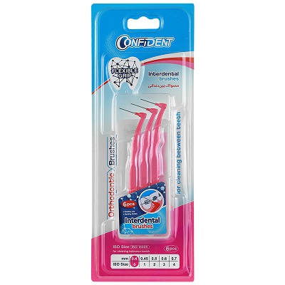 مسواک بین دندانی ارتودنسی ایزو سایز 0 کانفیدنت (6 عددی)