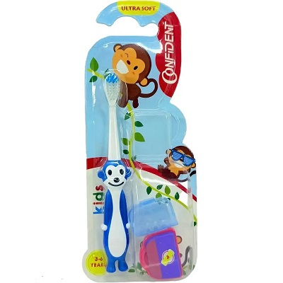 مسواک کودک خیلی نرم مدل تاینی مانکی جایزه دار کد K1.02 کانفیدنت 