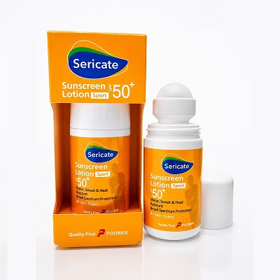 لوسیون ضد آفتاب +SPF50 مناسب انواع پوست مدل اسپرت سری کیت (بدون رنگ) 