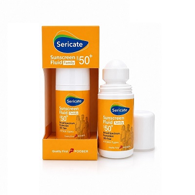 فلوئید ضد آفتاب +SPF50 مناسب انواع پوست مدل فامیلی سری کیت (بدون رنگ)